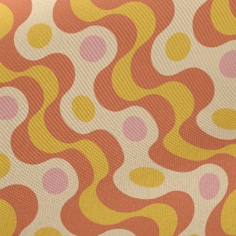 Strange Curved Dots Twill