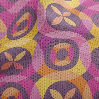 Circle Flower Shape Combinatio Athletic Mesh Flat Back