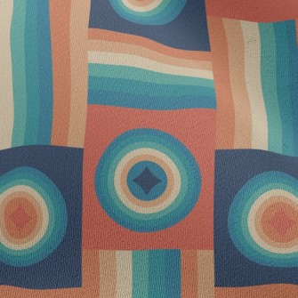 Psychedelic Lines Round Shape Chiffon