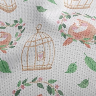 Love Bird Couple Athletic Mesh Flat Back