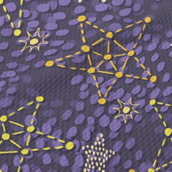 Dotted Lines Connect Stars Birdseye Piqué