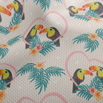 Toucan In Love Athletic Mesh Flat Back
