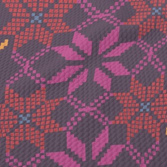 Ethnic Embroidery Patterns Birdseye Piqué