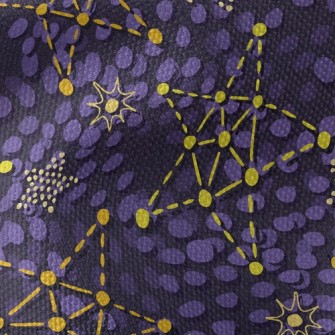 Dotted Lines Connect Stars Waterproof Canvas