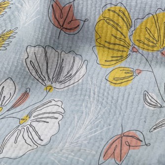 Lines Outline Flowers Terry