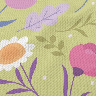 Lively And Healthy Flowers Birdseye Piqué