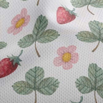 Plump Fruit Strawberry Athletic Mesh Flat Back