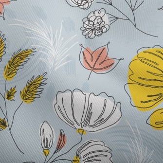 Lines Outline Flowers Dobby