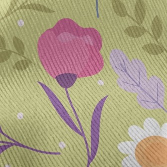 Lively And Healthy Flowers Standard Corduroy