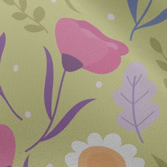 Lively And Healthy Flowers Chiffon