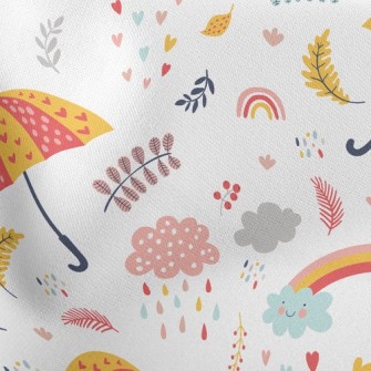 Cute Rainbow Rain Stretch Ponte