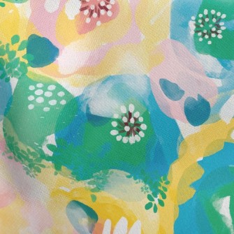 Watercolor Bloom Flowers Stretch Ponte