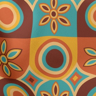 Flower Shaped Oval Square Stretch Ponte