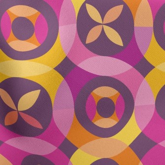 Circle Flower Shape Combinatio Stretch Ponte