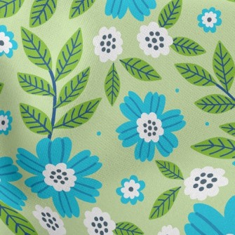 Cute Green Leafy Orchid Stretch Ponte