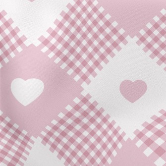 Plaid Interlaced Hearts Stretch Ponte