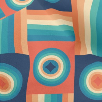 Psychedelic Lines Round Shape Micro Fleece