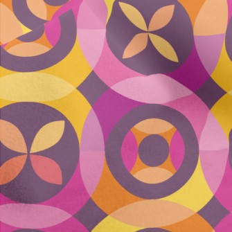 Circle Flower Shape Combinatio Micro Fleece