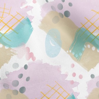 Abstract Line Dot Painting Micro Fleece