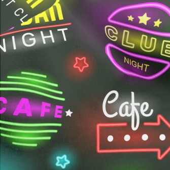 Fluorescent Food Text Light Micro Fleece