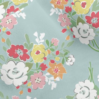 Elegant Literary Flowers Micro Fleece
