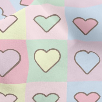 Pink Colored Hearts Micro Fleece