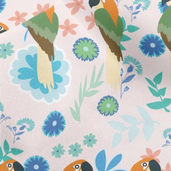 Mysterious Flower Parrot Micro Fleece