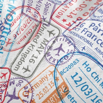 Postmarks Around The World Minky