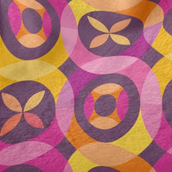 Circle Flower Shape Combinatio Minky