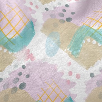 Abstract Line Dot Painting Minky
