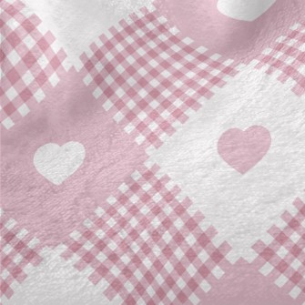 Plaid Interlaced Hearts Minky