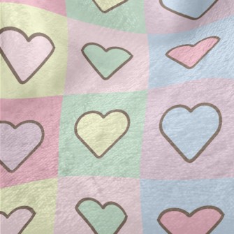 Pink Colored Hearts Minky
