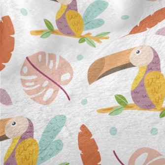 Pink Toucan Minky