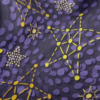 Dotted Lines Connect Stars Minky
