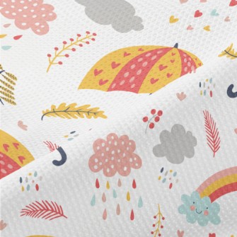 Cute Rainbow Rain Piqué
