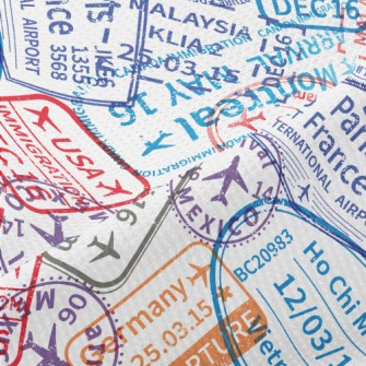 Postmarks Around The World Piqué