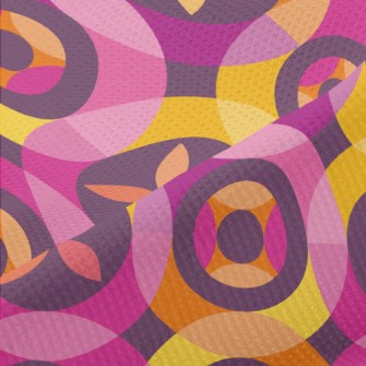 Circle Flower Shape Combinatio Piqué