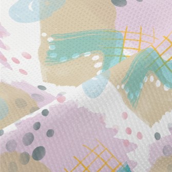 Abstract Line Dot Painting Piqué