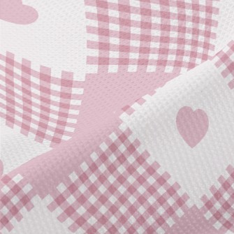 Plaid Interlaced Hearts Piqué