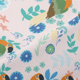 Mysterious Flower Parrot Piqué