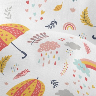 Cute Rainbow Rain Lightweight Performance Linen