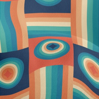 Psychedelic Lines Round Shape Lightweight Performance Linen