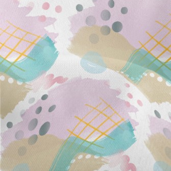 Abstract Line Dot Painting Lightweight Performance Linen