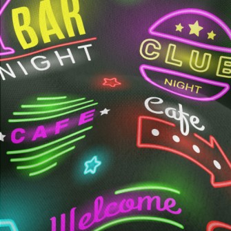 Fluorescent Food Text Light Lightweight Performance Linen