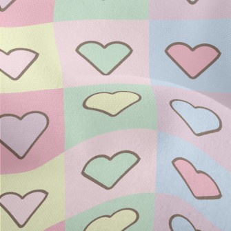 Pink Colored Hearts Lightweight Performance Linen