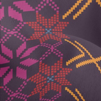 Ethnic Embroidery Patterns Lightweight Performance Linen