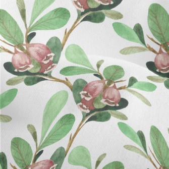 Watercolor Lily Of The Valley Lightweight Performance Linen