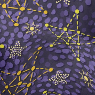Dotted Lines Connect Stars Lightweight Performance Linen