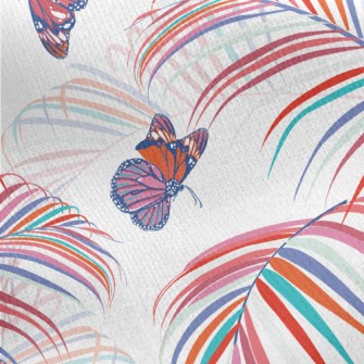 Beautiful Flying Butterfly Jersey Backed Fleece