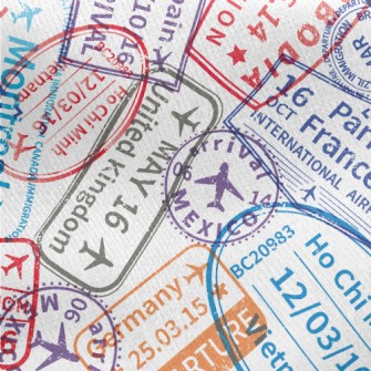 Postmarks Around The World Jersey Backed Fleece